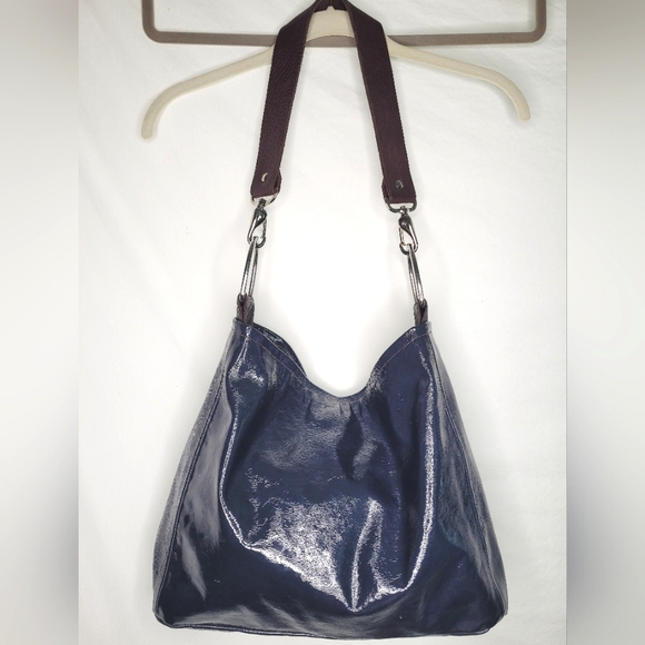 Capisce Bag Oprah Quote Rare Clean Awesome Navy Leather Collectible Look ✅️ - Picture 1 of 5